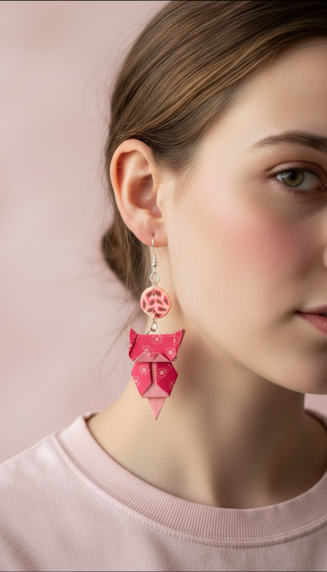 Boucles d'oreilles Panthère Rose